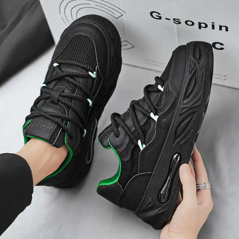 Men Shoes Brands - Black Does Not Slip Man's Sneakers