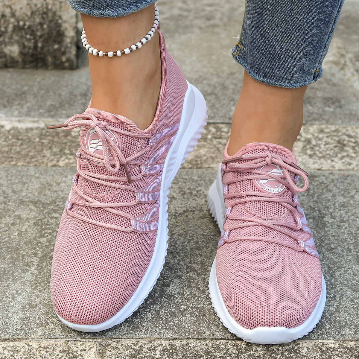 Mesh Trainer Breathable - Women's Breathable Knit Mesh Sneakers, Lightweight