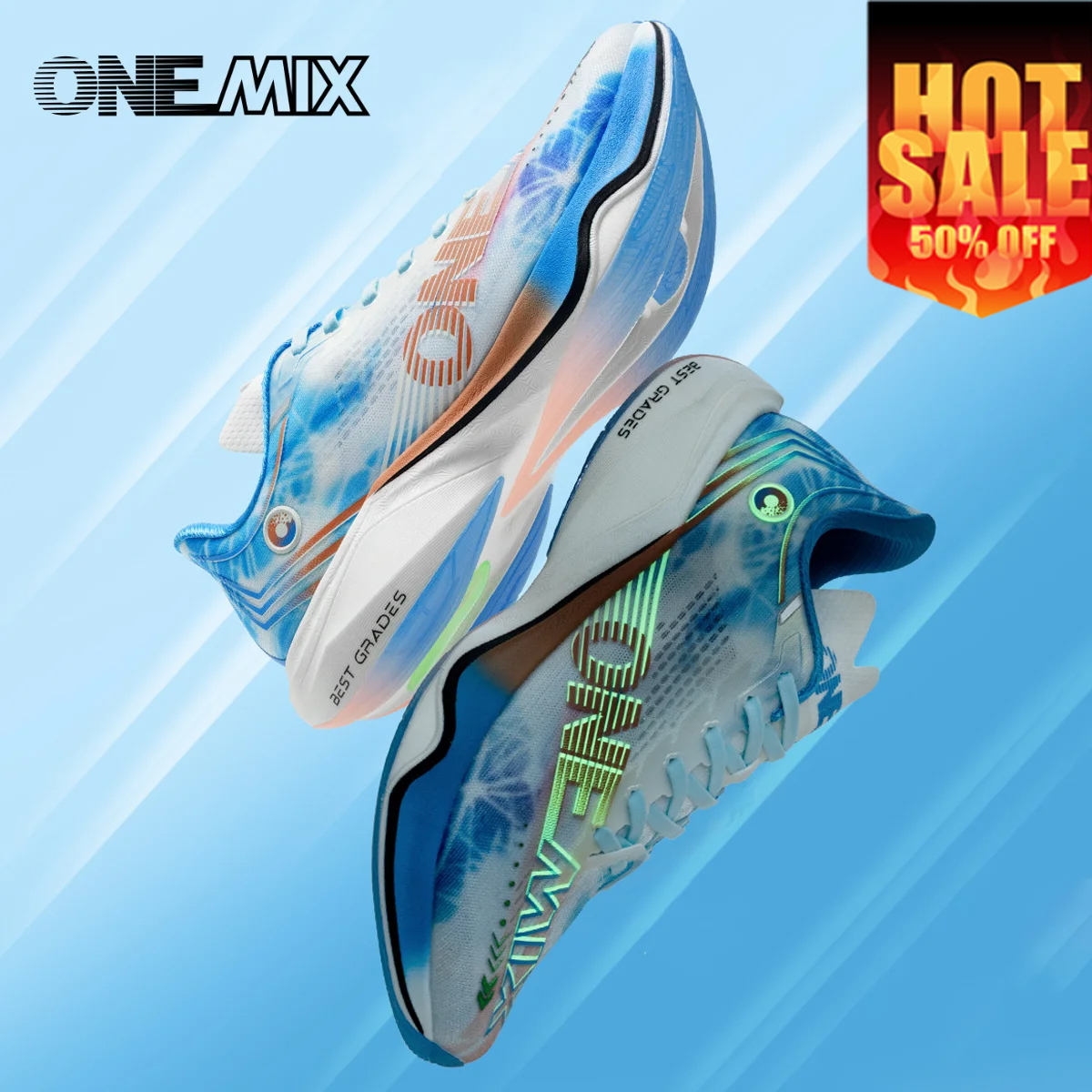 Men Shoes Oxford - ONEMIX Marathon Racing Shoes Ultra-Light, Shock-Absorbing,