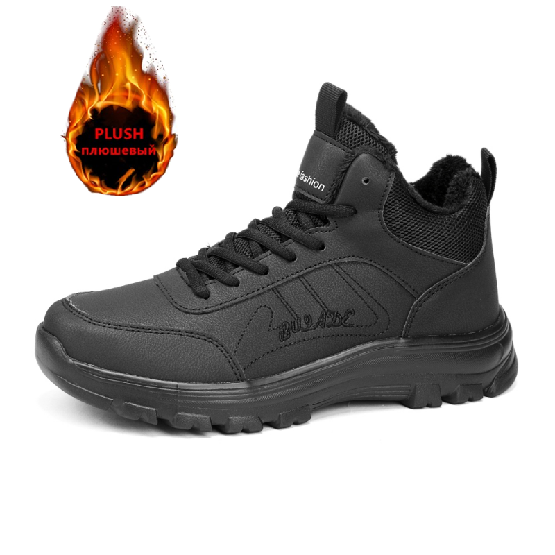 Hiking Boot Waterproof - Brand Men's Boots Warm Plush Snow