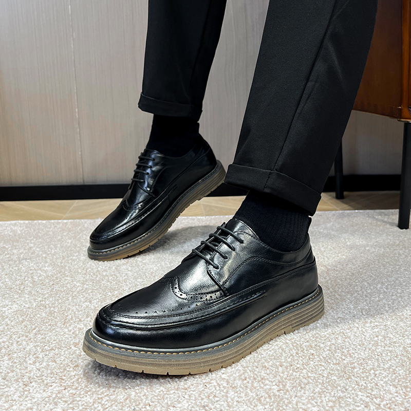 Men Shoes Clearance - New Brogues 2023 Men Non-slip Flats