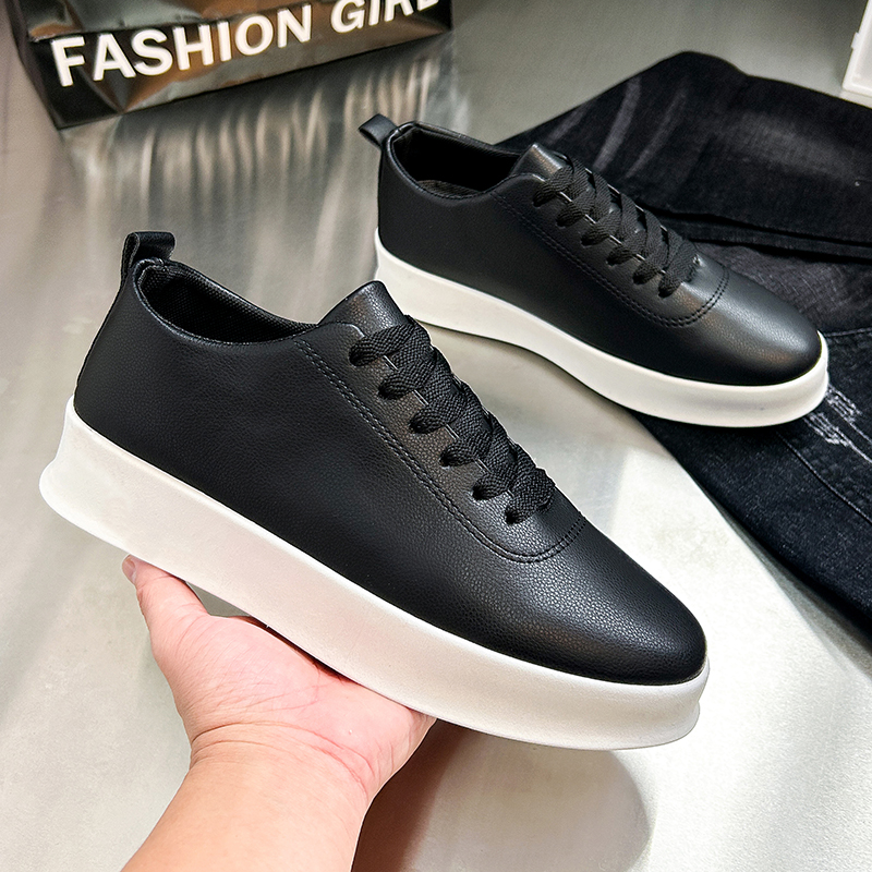 Men Shoes Clearance - Fashion Thick Sole Black White Soft