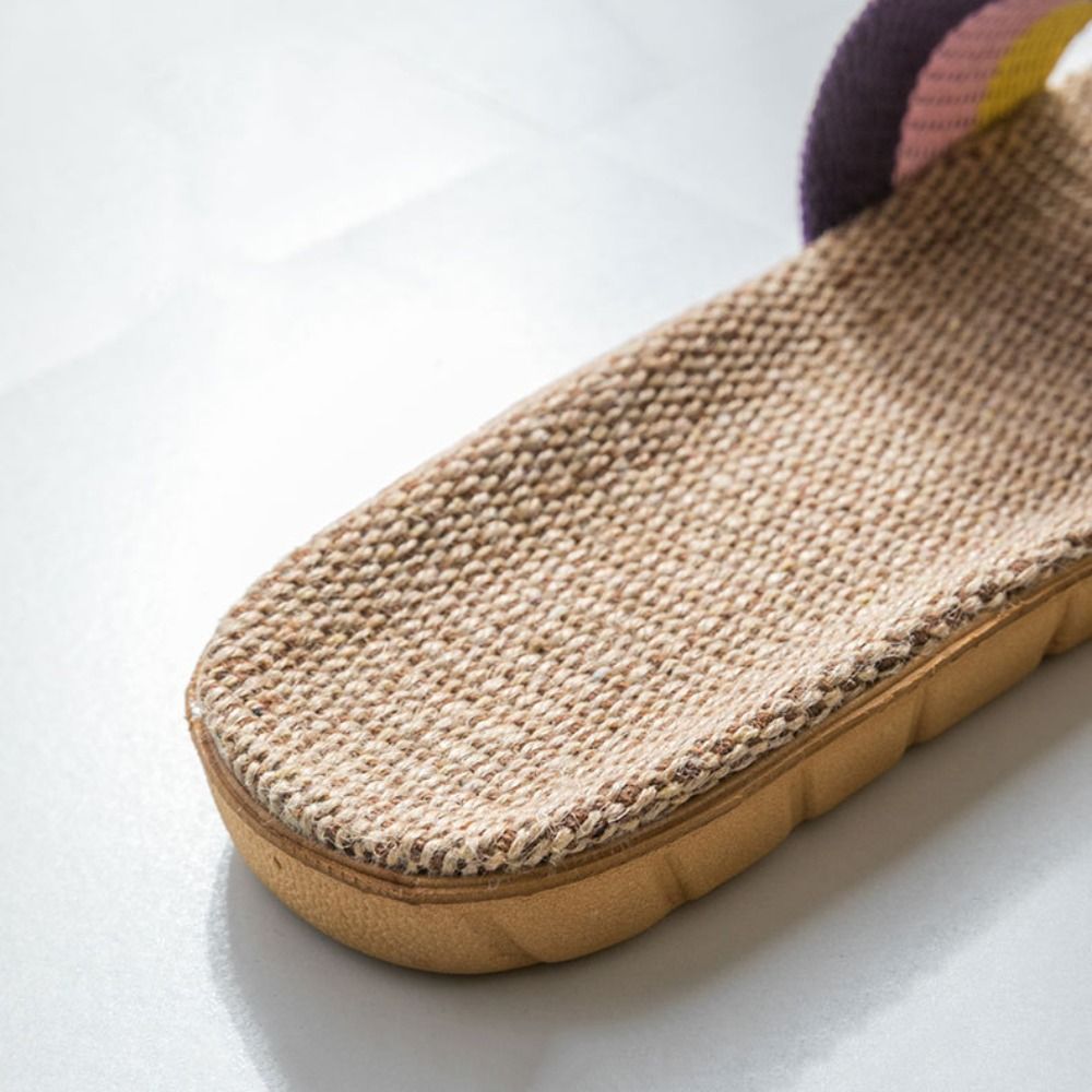 Men'S Shoes Slip On - Fashion Ethnic Style Linen Cross Slippers