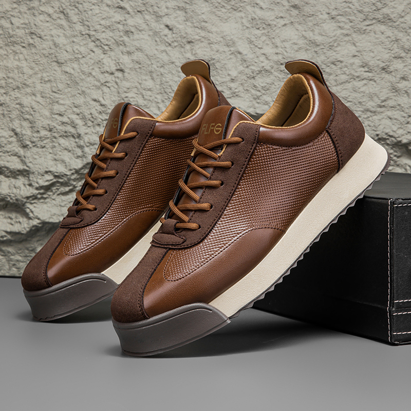 Retro Fashion Brown Men's Low  - Men Shoes Clearance ulasan dan harga