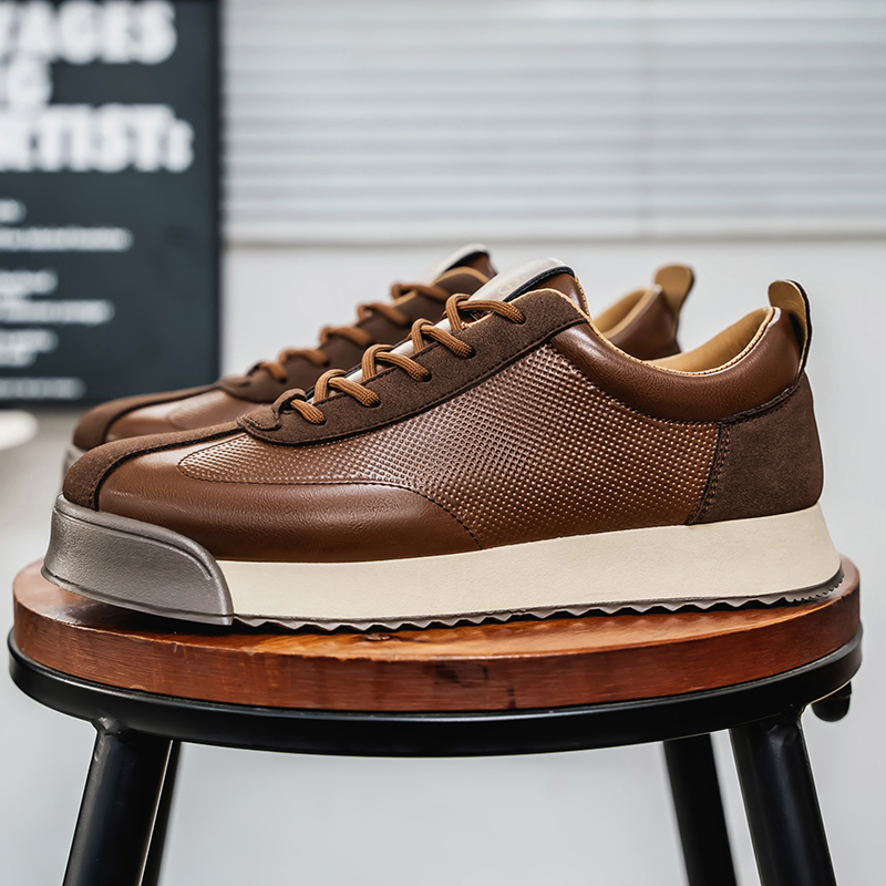 Retro Fashion Brown Men's Low  - Men Shoes Clearance ulasan dan harga