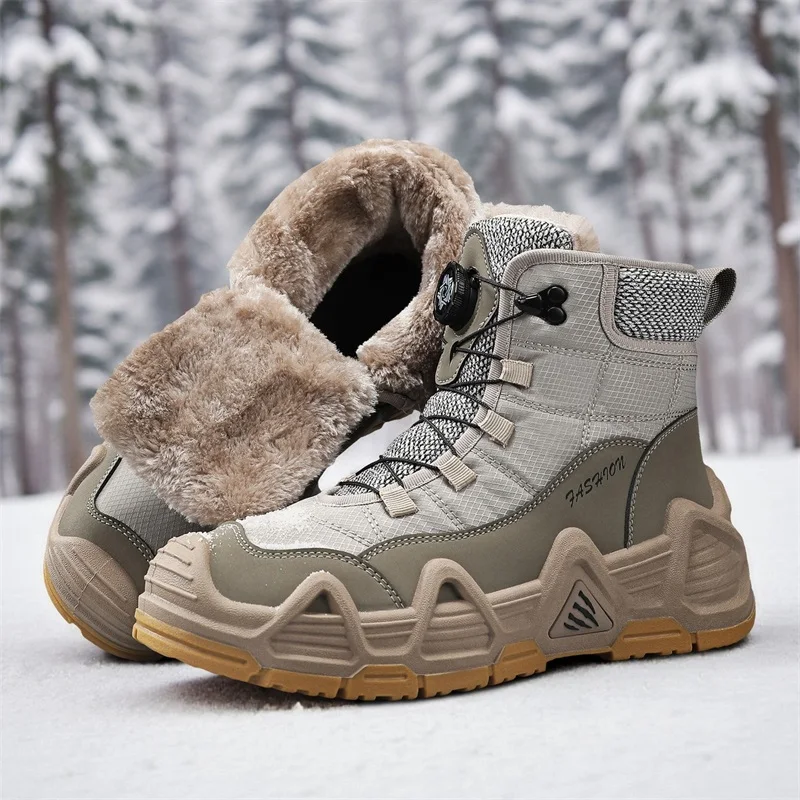 Warm Fur Outdoor Mens Combat T - Hiking Boot Waterproof ulasan dan harga
