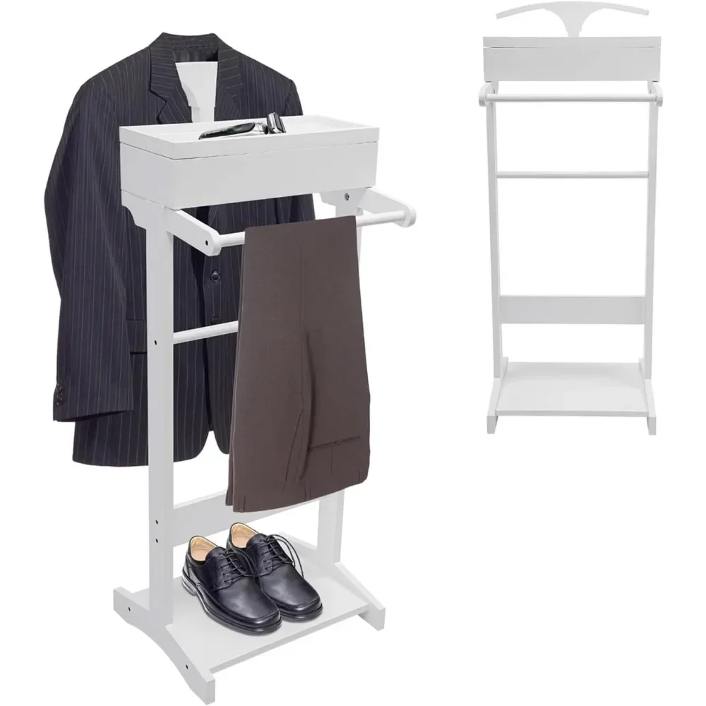 wood men valet stand with draw - Men Shoes Rack ulasan dan harga