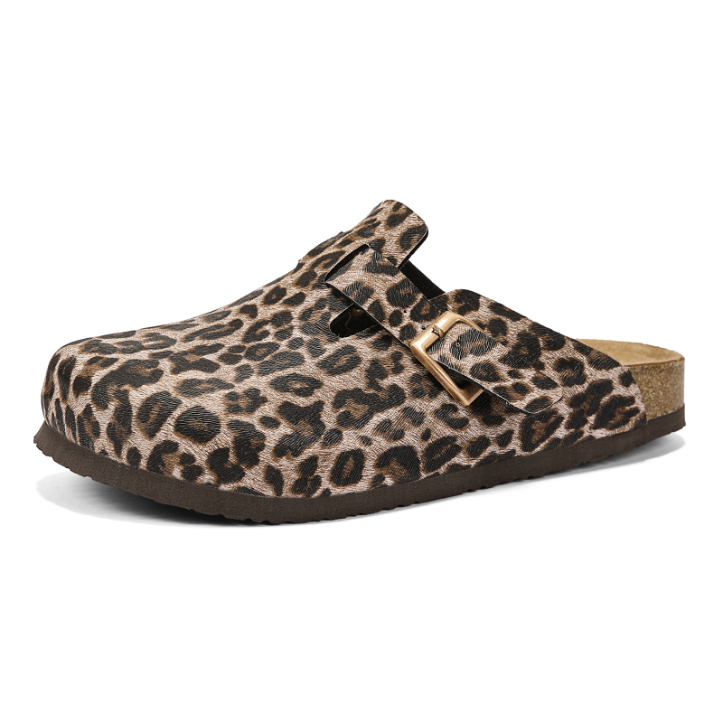 Leopard print Cork Slippers Ha - Men'S Shoes Birkenstock ulasan dan harga