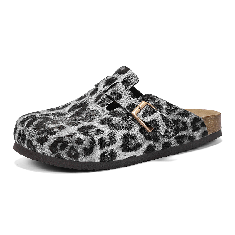 Leopard print Cork Slippers Ha - Men'S Shoes Birkenstock ulasan dan harga