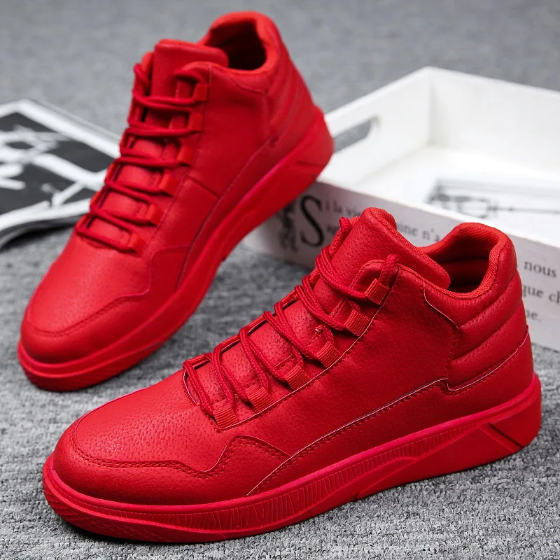 Keep Warm Men's Red High-Top L - Men'S Shoes Grip ulasan dan harga
