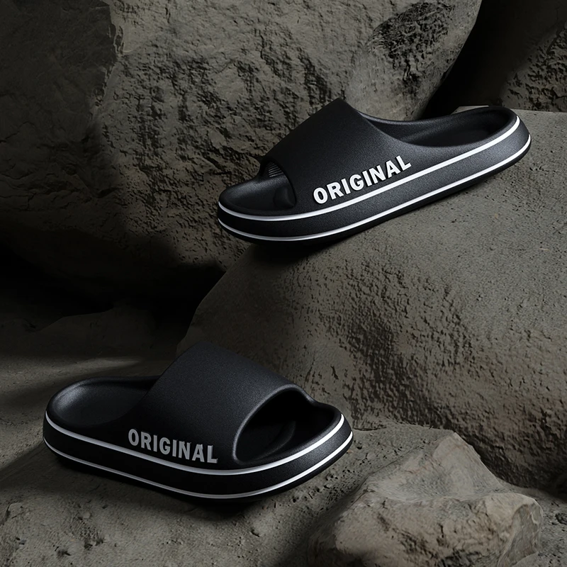 Summer Couple Slides Solid Col - Men'S Shoes Slip On ulasan dan harga