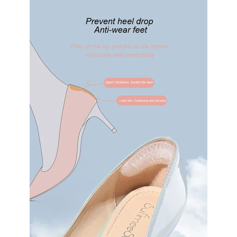 1/2pair Silicone Heel Stickers - Men'S Shoes Grip ulasan dan harga