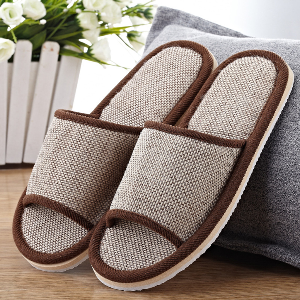 Linen Slippers For Men And Wom - Men'S Shoes Slip On ulasan dan harga