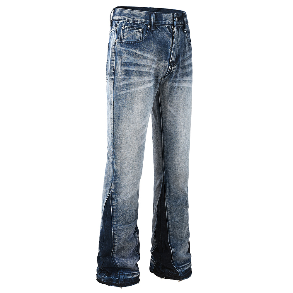 Men's Spliced Boot Cut Denim J - Men Shoes Jeans ulasan dan harga