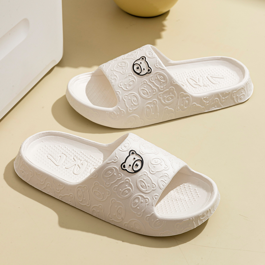 Printting Cute Bear Women Slip - Men'S Shoes Slip On ulasan dan harga