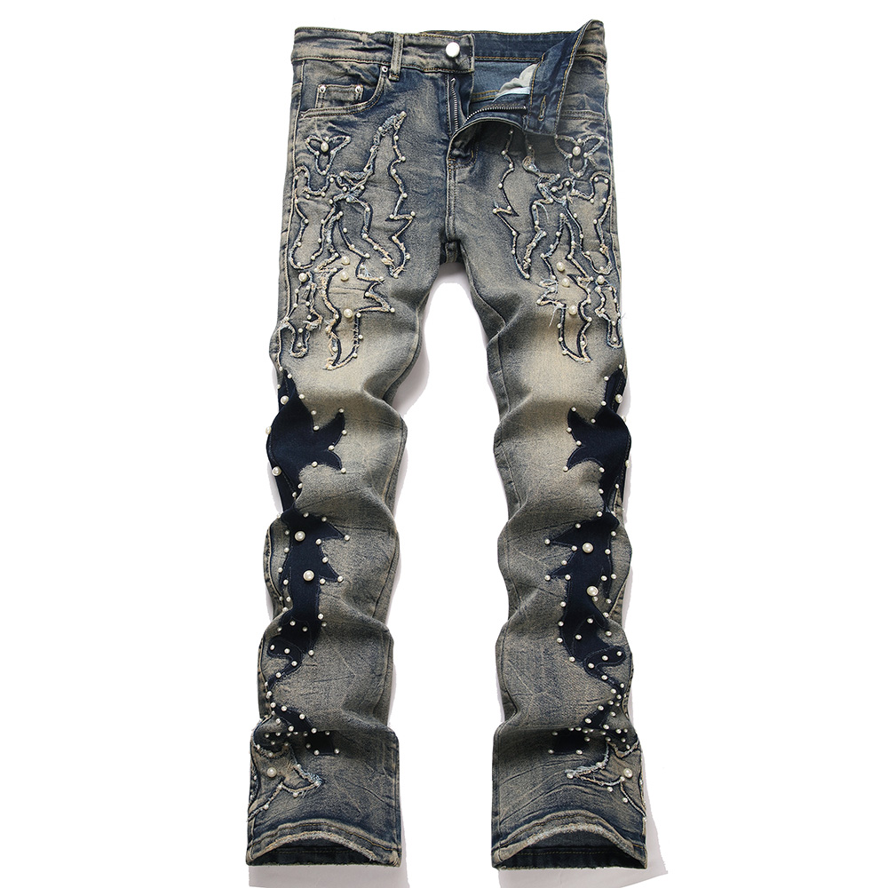 Men's Pearl Boot Cut Denim Jea - Men Shoes Jeans ulasan dan harga