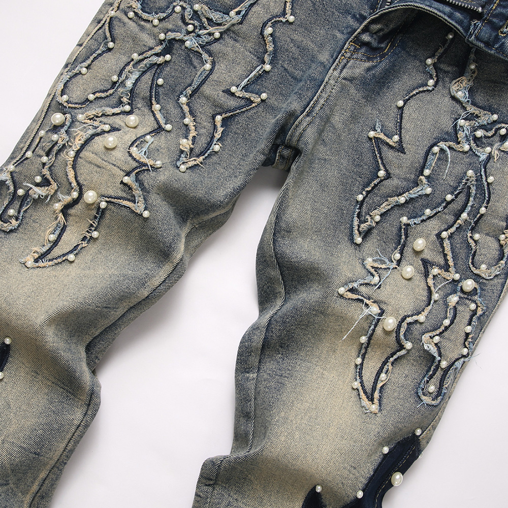 Men's Pearl Boot Cut Denim Jea - Men Shoes Jeans ulasan dan harga