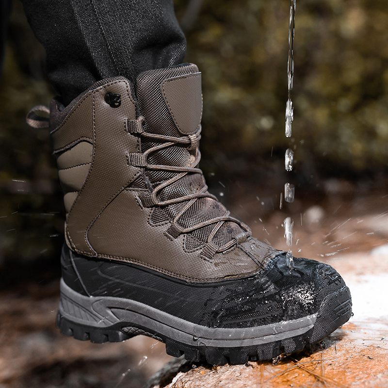Winter Plush Warm Men Snow Boo - Hiking Boot Waterproof ulasan dan harga