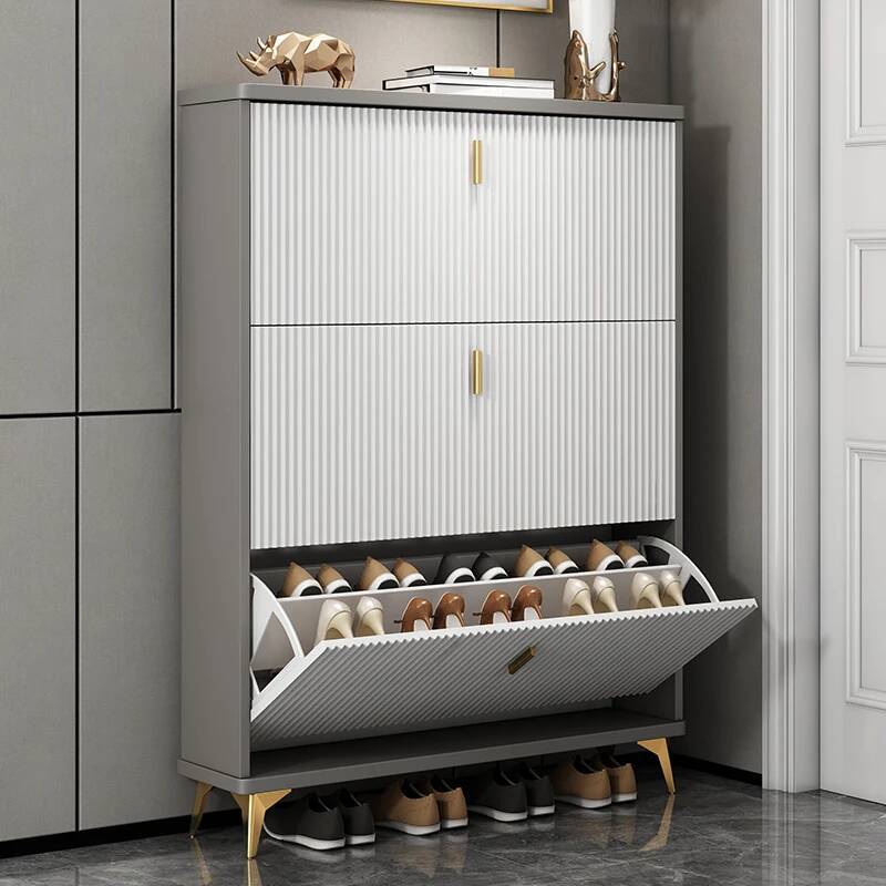 Modern Minimalist Shoe Cabinet - Men Shoes Rack ulasan dan harga