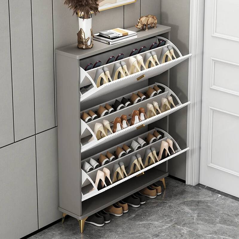 Modern Minimalist Shoe Cabinet - Men Shoes Rack ulasan dan harga