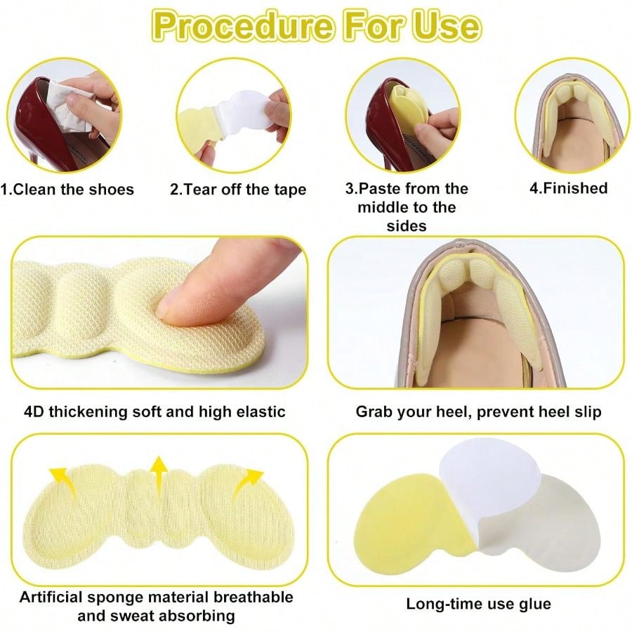 8 Pairs Heel Pads Shoes Too Bi - Men'S Shoes Grip ulasan dan harga