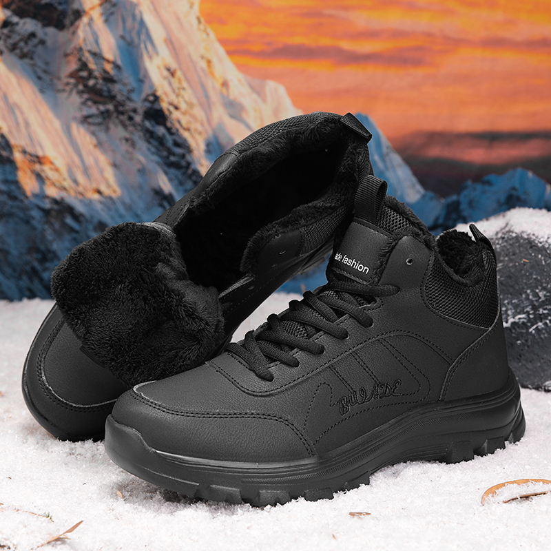 Brand Men's Boots Warm Plush S - Hiking Boot Waterproof ulasan dan harga