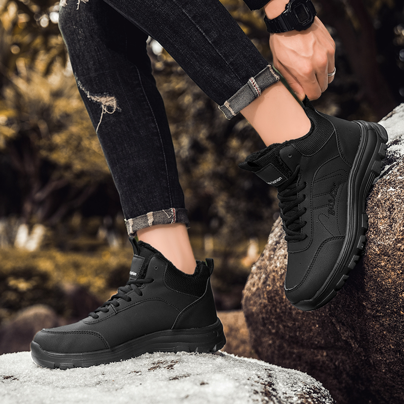 Brand Men's Boots Warm Plush S - Hiking Boot Waterproof ulasan dan harga