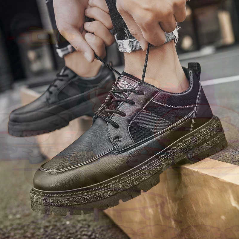 Dark Natural Leather Fashion T - Men Shoes White Colour ulasan dan harga