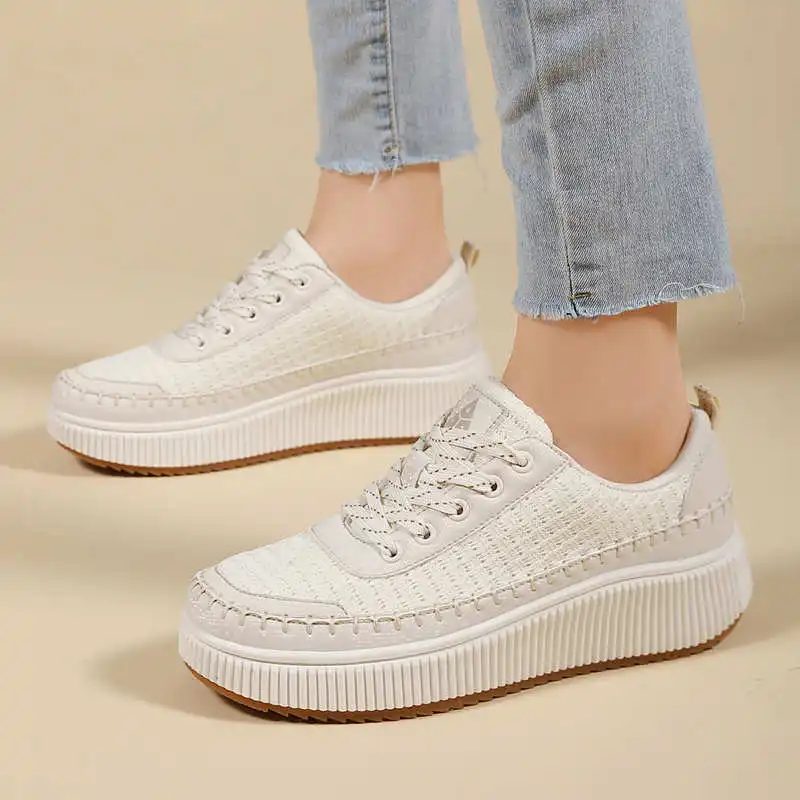 Brown Shoes Woman Flats Autumn - Men Shoes White Colour ulasan dan harga