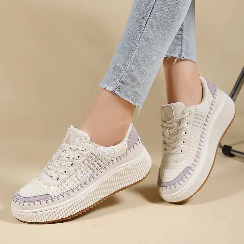 Brown Shoes Woman Flats Autumn - Men Shoes White Colour ulasan dan harga