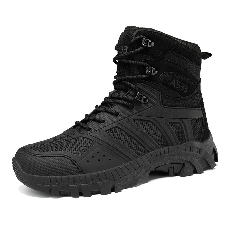 Men Tactical Boots Lace Up Des - Hiking Boot Waterproof ulasan dan harga