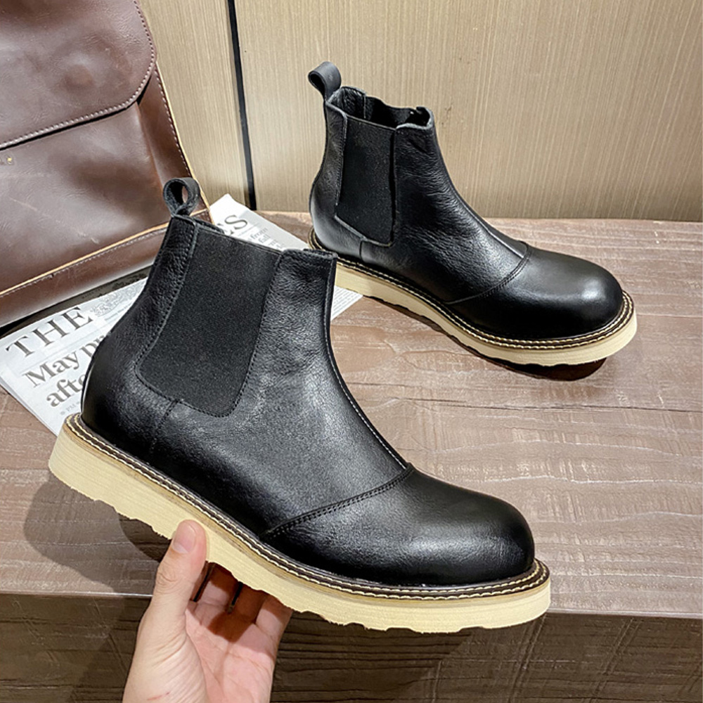 Retro Men's Genuine Leather Ch - Men Shoes Oxford ulasan dan harga