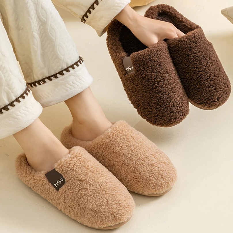 House Slipper Women Fuzzy Fur  - Men'S Shoes Grip ulasan dan harga