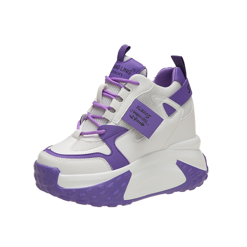 9.5CM Women High Platform Snea - Mesh Trainer Breathable ulasan dan harga