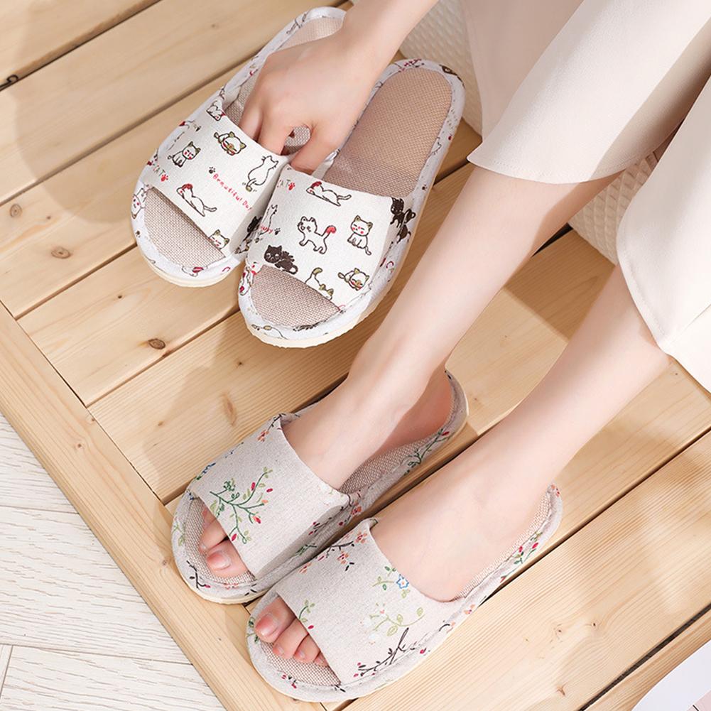 Women Flax Slippers Home Slipp - Men'S Shoes Slip On ulasan dan harga