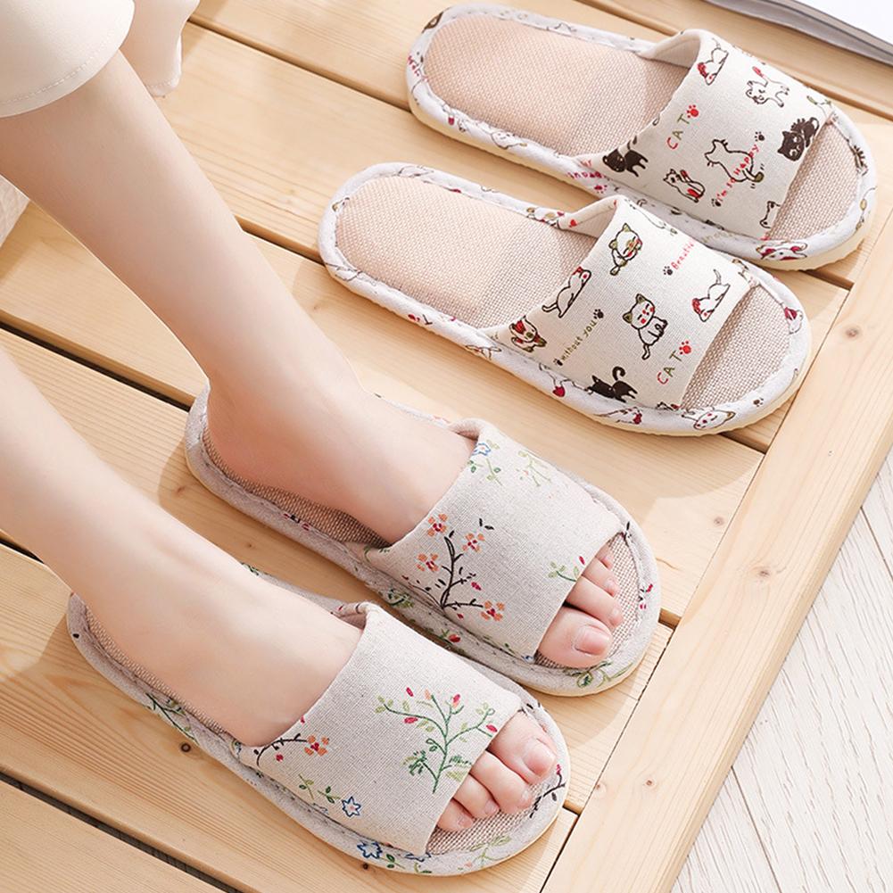 Women Flax Slippers Home Slipp - Men'S Shoes Slip On ulasan dan harga