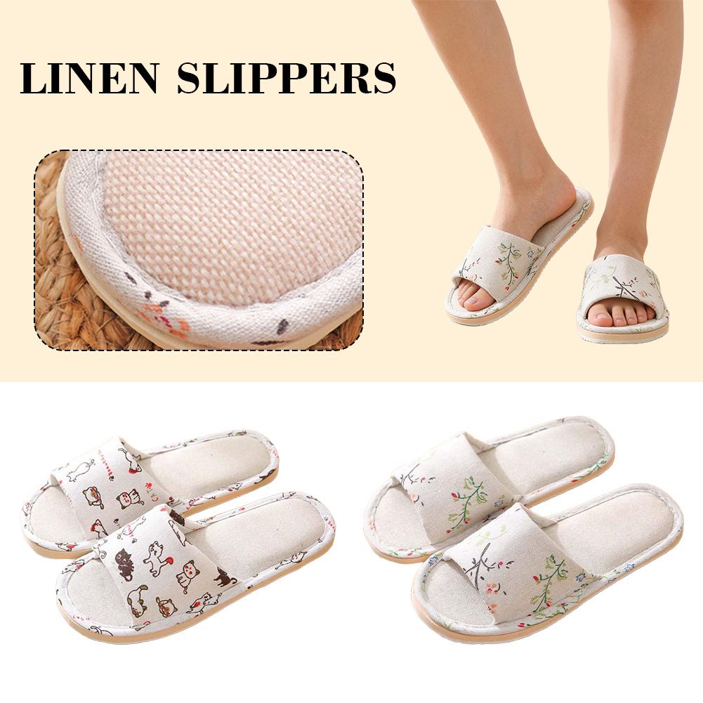 Women Flax Slippers Home Slipp - Men'S Shoes Slip On ulasan dan harga