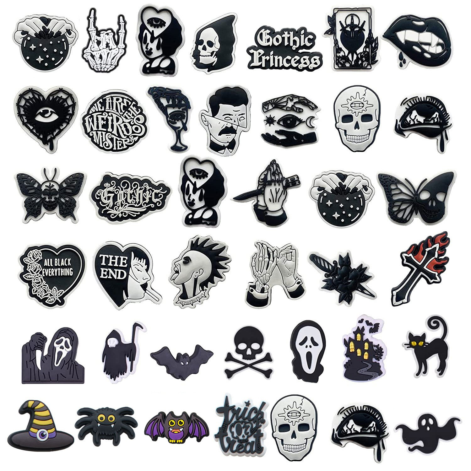 Horror Halloween Shoe Charms f - Men Shoes Jeans ulasan dan harga
