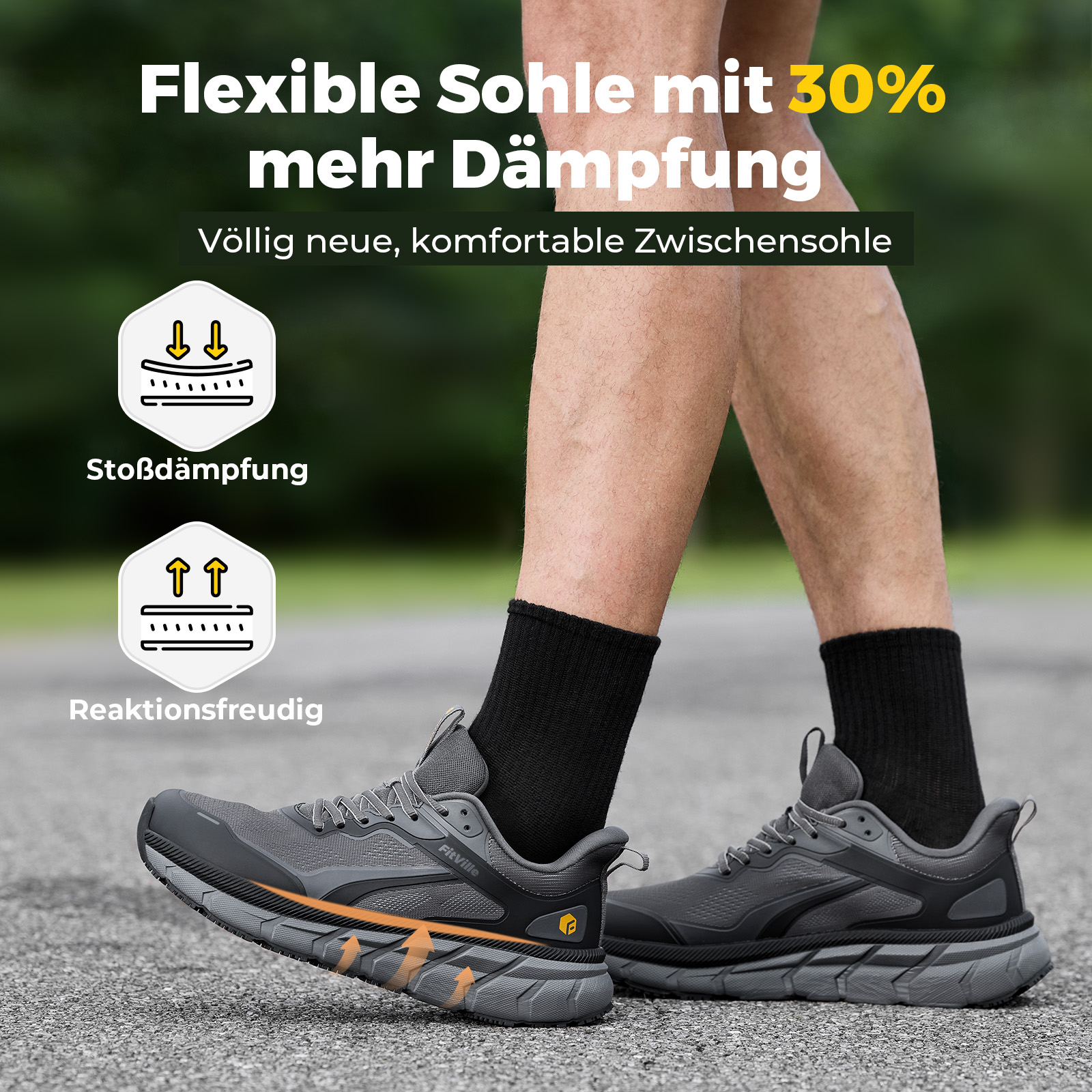 Fitville Extra Wide Running Sh - Men'S Shoes Wide Width ulasan dan harga