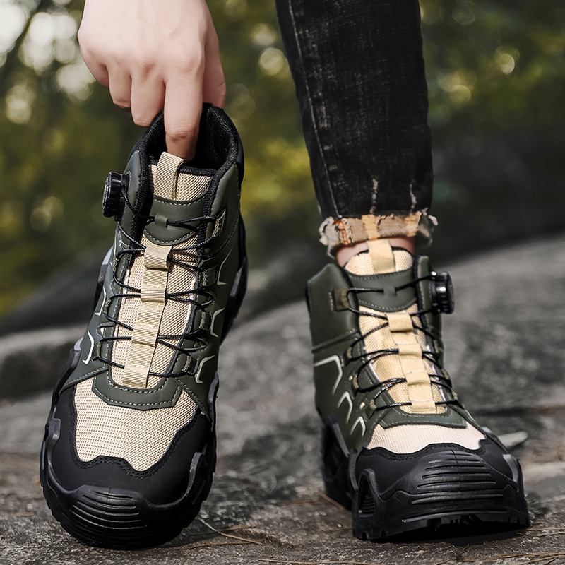 Men Tactical Boots Lace Up Bra - Hiking Boot Waterproof ulasan dan harga
