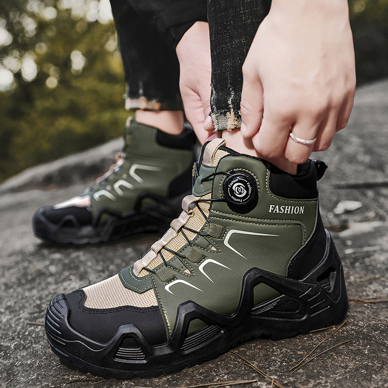 Men Tactical Boots Lace Up Bra - Hiking Boot Waterproof ulasan dan harga