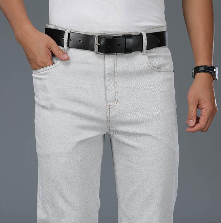 Men's Beige Loose Jeans Fashio - Men Shoes Jeans ulasan dan harga