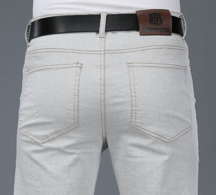 Men's Beige Loose Jeans Fashio - Men Shoes Jeans ulasan dan harga