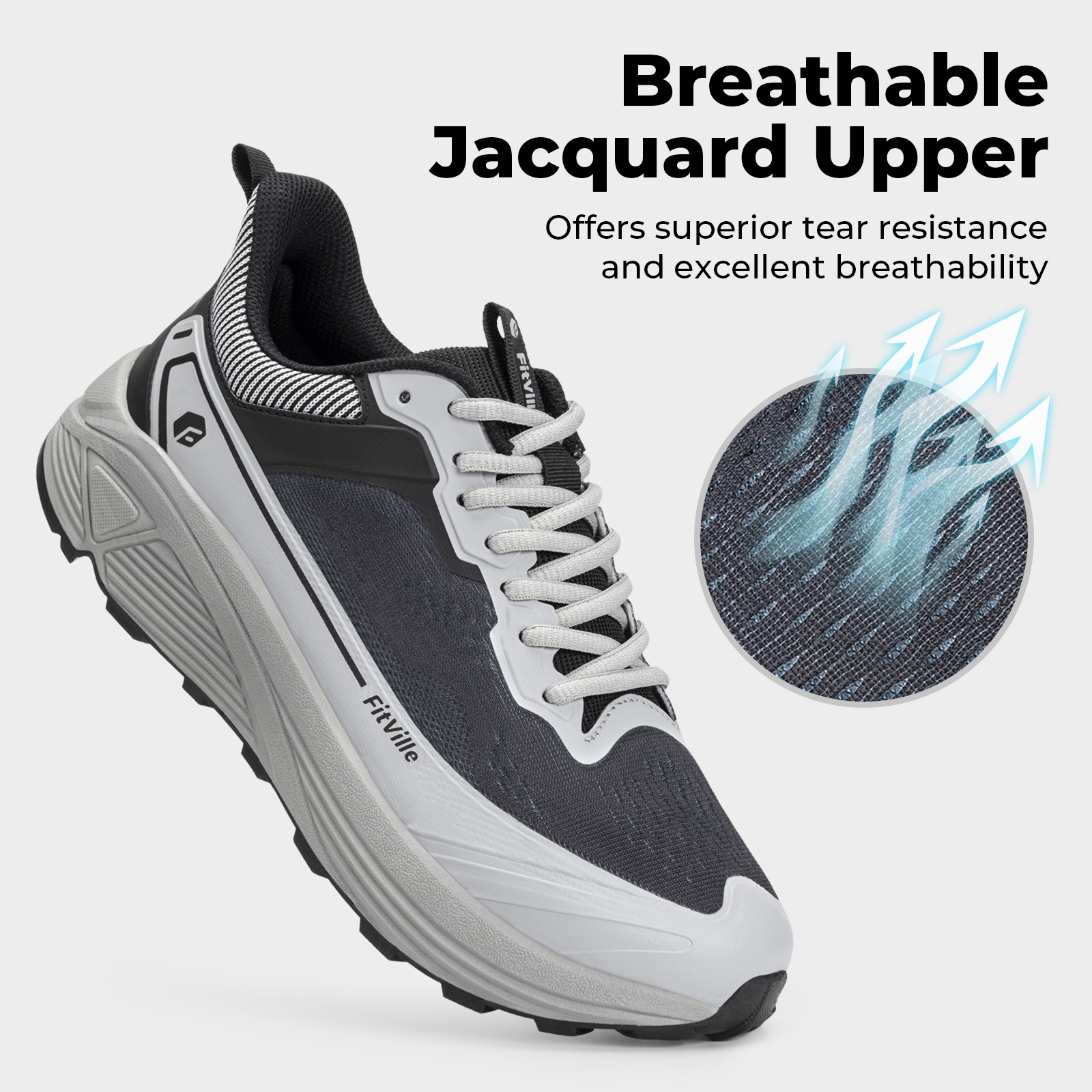FitVille Wide Sports Shoes Wea - Men'S Shoes Wide Width ulasan dan harga