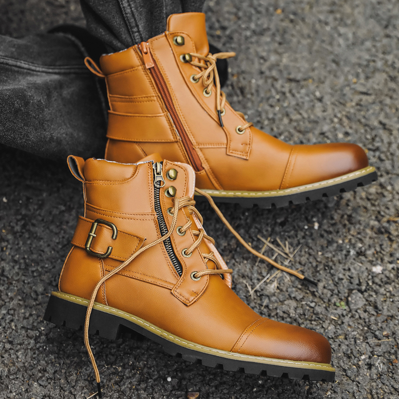 Quality Men Leather Boots Meta - Men Shoes Oxford ulasan dan harga