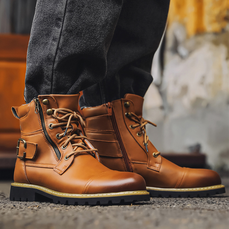 Quality Men Leather Boots Meta - Men Shoes Oxford ulasan dan harga