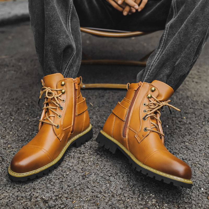 Quality Men Leather Boots Meta - Men Shoes Oxford ulasan dan harga