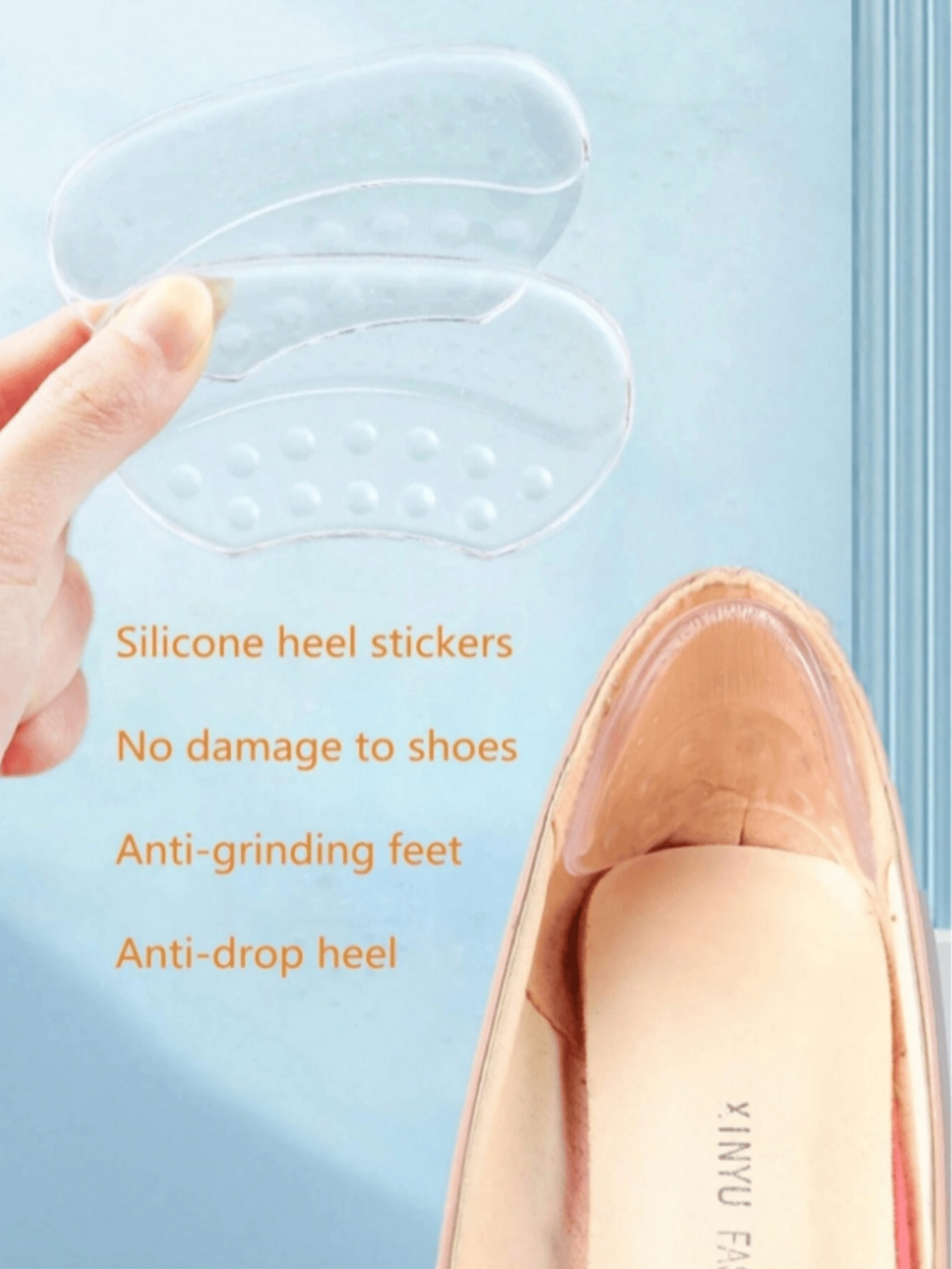 1Pair Heels Grips Silicone Hee - Men'S Shoes Grip ulasan dan harga