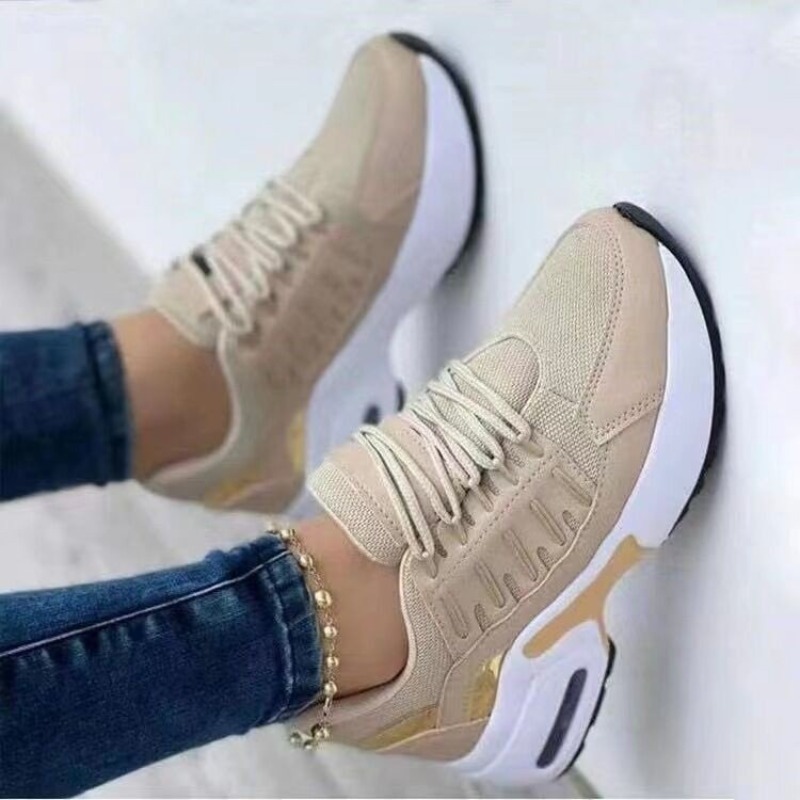 Womens Fashion Sneaker Platfor - Mesh Trainer Breathable ulasan dan harga