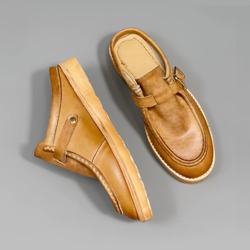 Niche Design Retro Men Round-t - Men'S Shoes Birkenstock ulasan dan harga